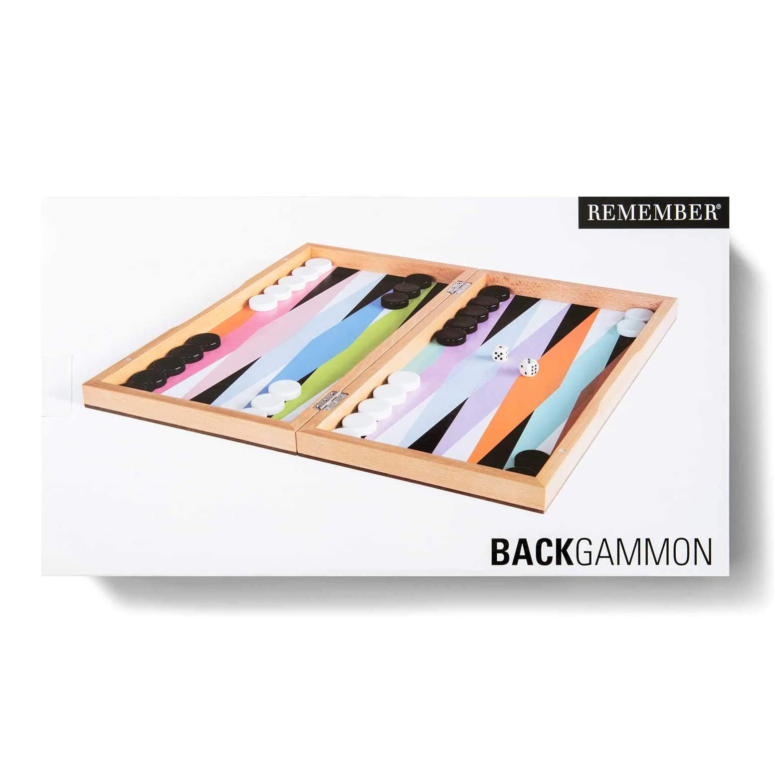Backgammon Bordspel│Remember│Toys & Games voor design liefhebbers│verpakking│art. 692206