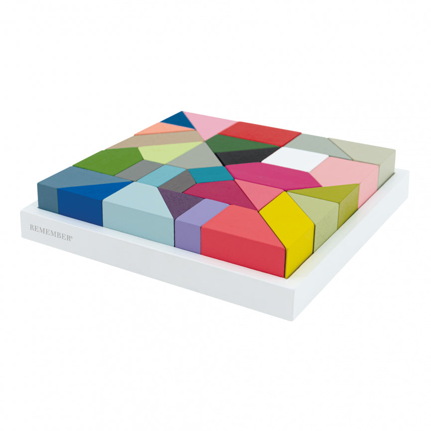 Thirty Houten Puzzel│Remember│art. BR2│blokken in doos zonder deksel