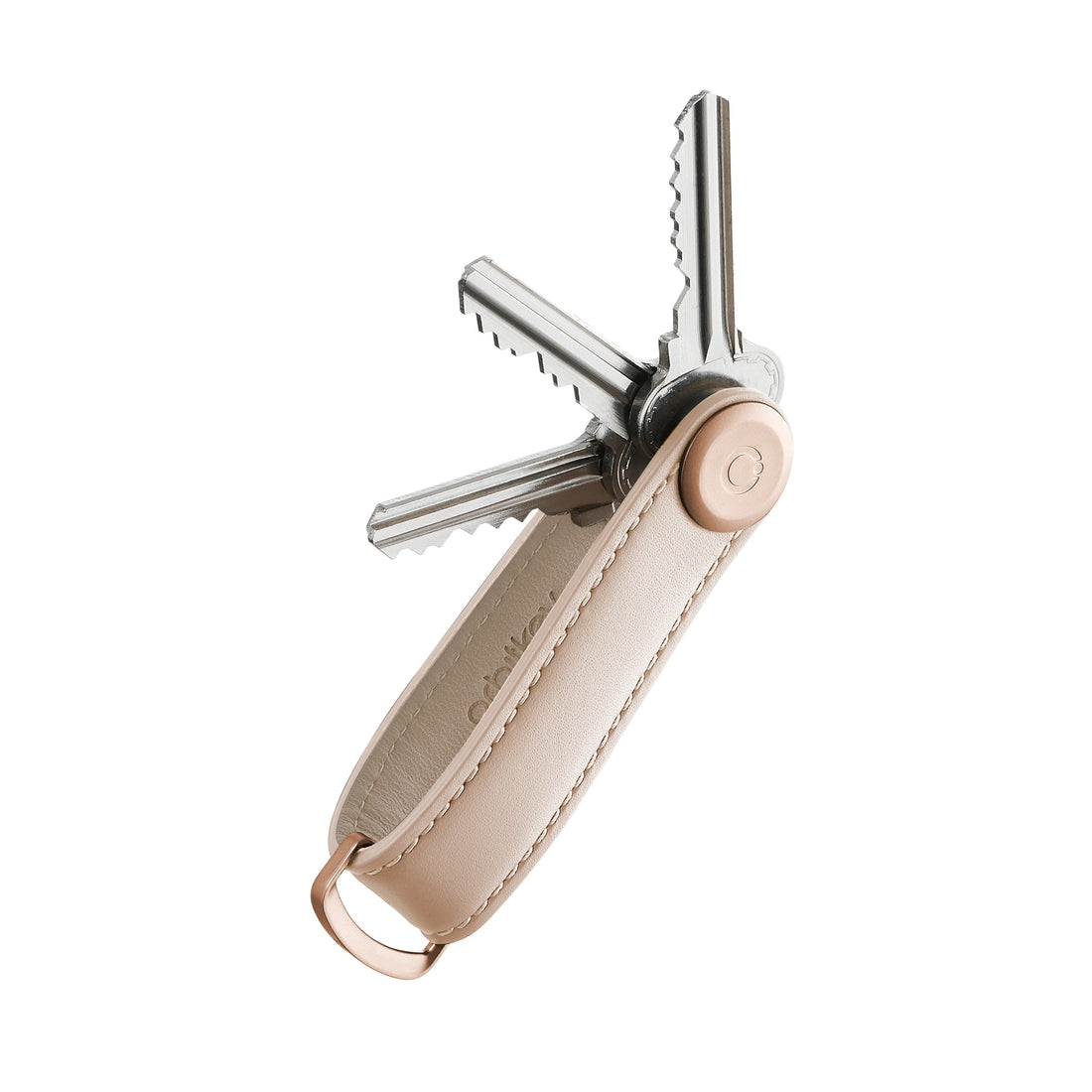 Key Organzizer Orbitkey│Premium Leather Blush│art. LTHO-2-BHBHRG│sleutelhanger leer roze met uitgevouwen sleutels