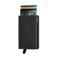 Secrid Slimwallet Crisple│art. SC-BLACK│Pasjeshouder│voorkant met uitgeschoven pasjes en clip