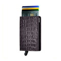 Secrid Slimwallet Nile│art. SN-BLACK│Pasjeshouder│voorkant met uitgeschoven pasjes en clip