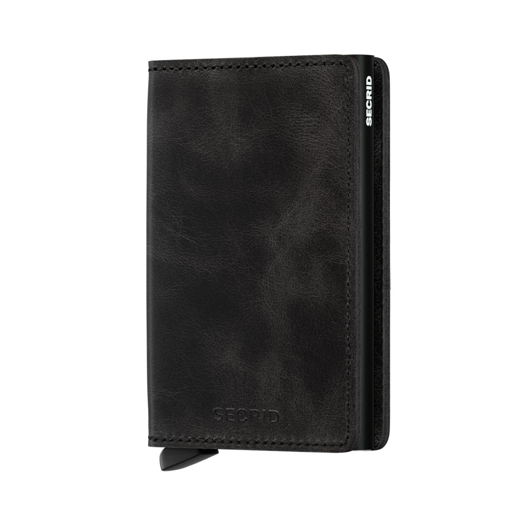 Secrid Slimwallet Vintage│art. SV-BLACK│Pasjeshouder│voorkant met witte achtergrond