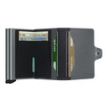 Secrid Twinwallet Carbon│art. TCA-COOLGREY│Pasjeshouder│open met contant geld