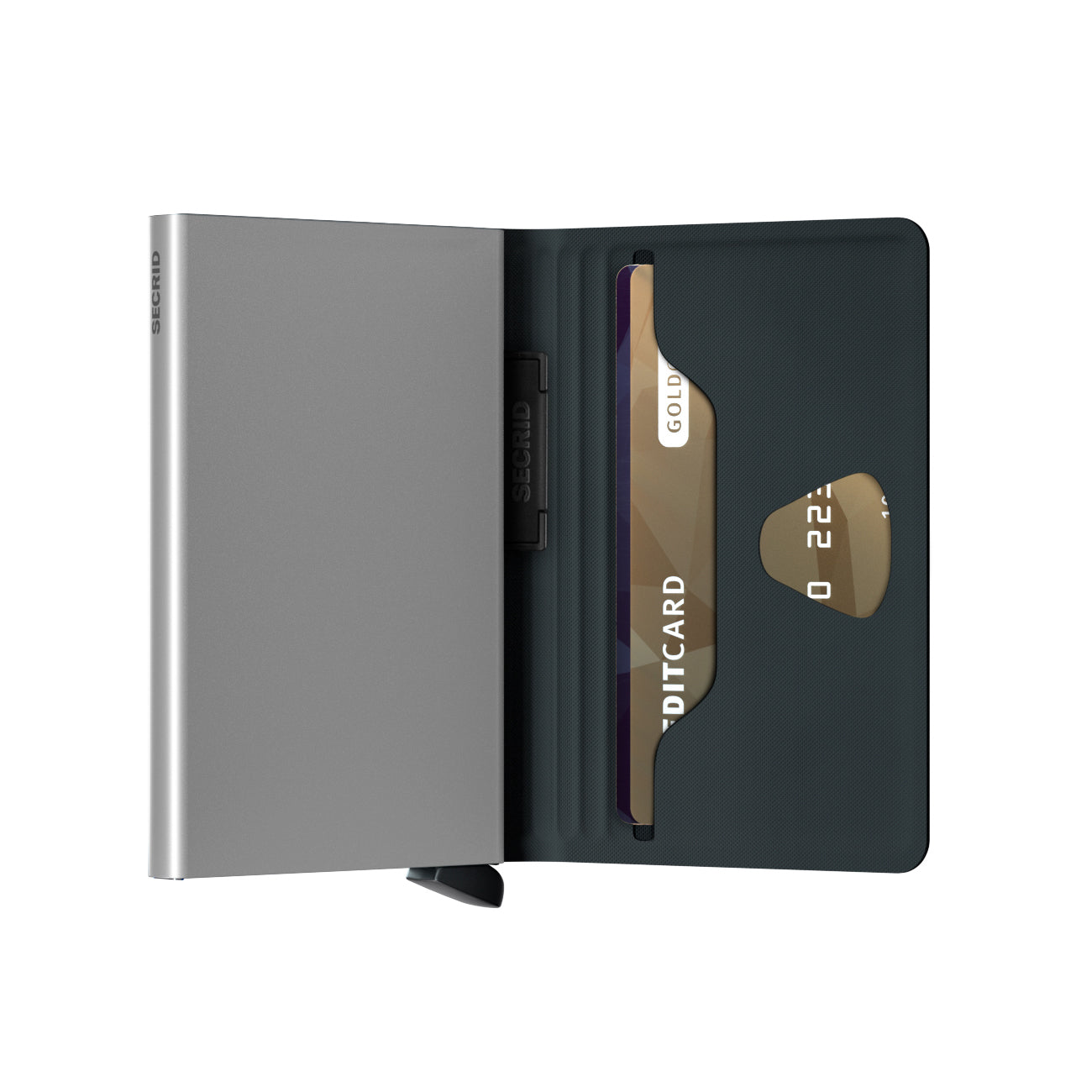 Secrid Bandwallet TPU│art. BTP-BLACK-WHITE│Pasjeshouder│half geopend