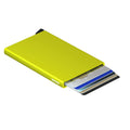 Secrid Cardprotector│art. C-LIME│Pasjeshouder│boven aanzicht met betaalkaarten