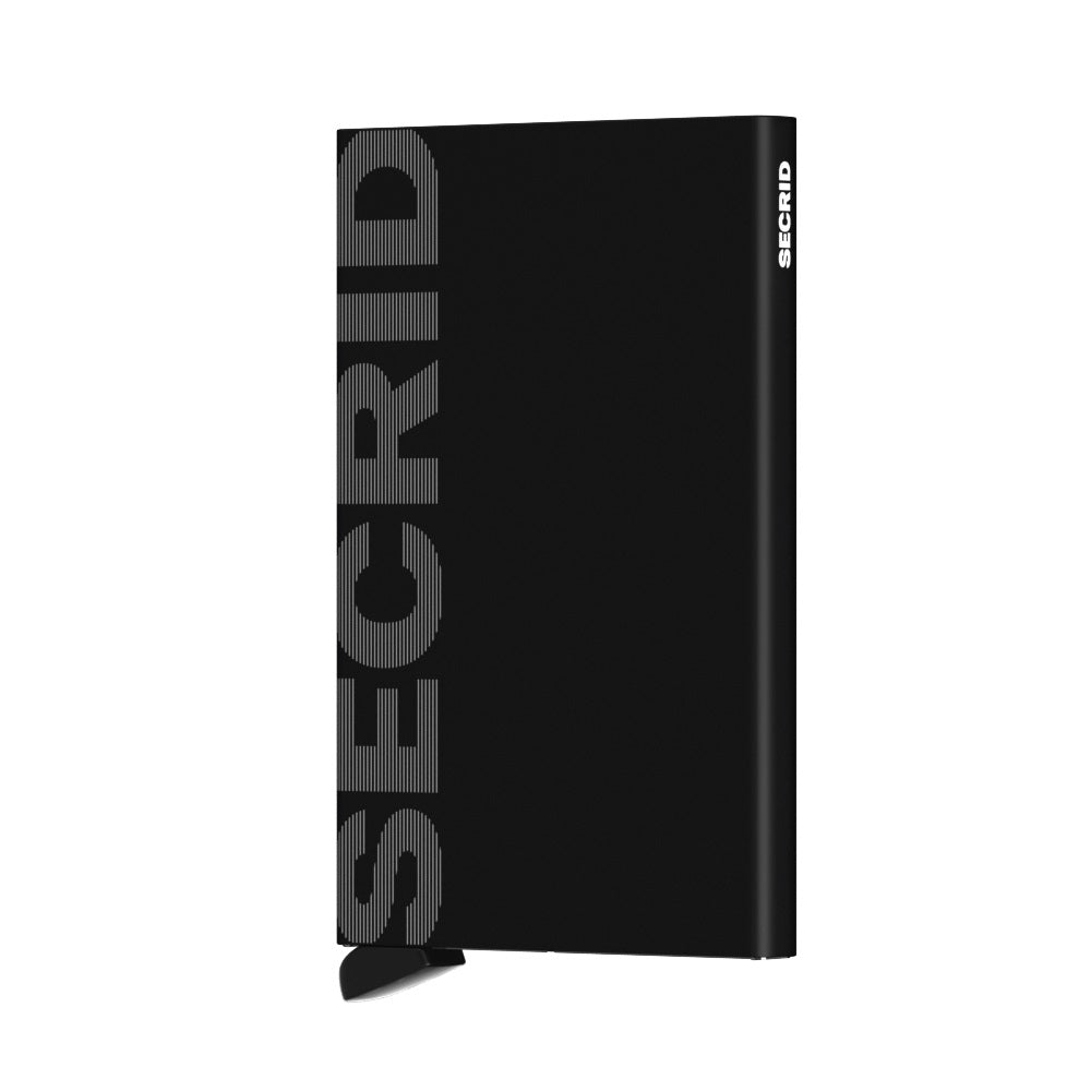 Secrid Cardprotector Laser│art. CLA-LOGO BLACK│Pasjeshouder Aluminium│voorkant met witte achtergrond