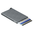 Secrid Cardprotector Laser│art. CLA-STRUCTURE TITANIUM│Pasjeshouder│bovenaanzicht met pasjes