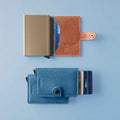 Secrid Miniwallet Indigo│art. MIN-3SAND│Pasjeshouder│geopend samen met Slimdwallet