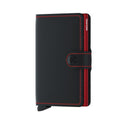 Secrid Miniwallet Matte│art. MM-BLACK&RED│Pasjeshouder en Portemonnee│voorkant witte achtergrond