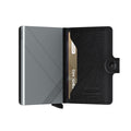 Secrid Miniwallet Stitch│Pasjeshouder│art. MST-LINEA-BLACK│half open