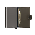 Secrid Miniwallet Carbon│art. MCA-KHAKI││Pasjeshouder en Portemonnee│half open