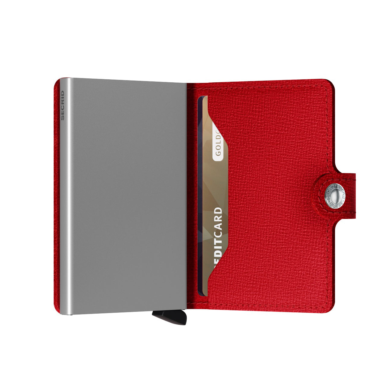 Secrid Miniwallet Crisple│art. MC-RED│Pasjeshouder en Portemonnee│half open