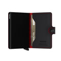 Secrid Miniwallet Fuel│Pasjeshouder en Portemonnee│art. MFU-BLACK-RED│half open