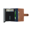 Secrid Miniwallet Indigo│art. MIN-5TITANIUM│Pasjeshouder│open met contant geld