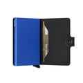 Secrid Miniwallet Matte│Pasjeshouder│art. MM-BLACK&BLUE│half open