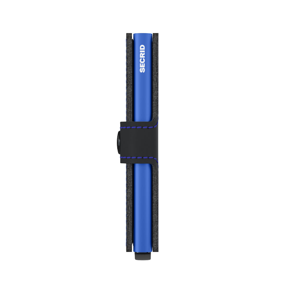 Secrid Miniwallet Matte│Pasjeshouder│art. MM-BLACK&BLUE│zijkant