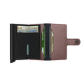 Secrid Miniwallet Matte│Pasjeshouder en Portemonnee│art. MM-ROSE│open met contant geld