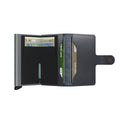 Secrid Miniwallet Original Grijs│Pasjeshouder en Portemonnee│art. M-GREY│geopend met contant geld en pasjes
