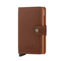 Secrid Miniwallet Saffiano│art. MSA-CARAMEL│Pasjeshouder│voorkant met witte achtergrond