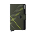 Secrid Miniwallet Stitch│art. MST-LINEA-LIME│Pasjeshouder│voorkant met witte achtergrond