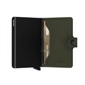 Secrid Miniwallet Stitch│art. MST-LINEA-LIME│Pasjeshouder en Portemonnee│half open