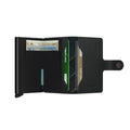 Secrid Miniwallet Stich│art. MST-LINEA-Orange│Pasjeshouder│geopend met contant geld