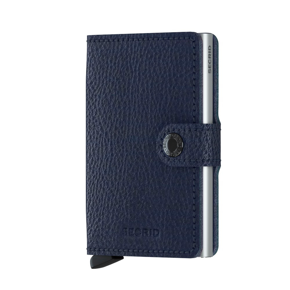 Secrid Miniwallet Veg│Pasjeshouder│art. MVG-NAVY-SILVER│voorkant met witte achtergrond