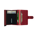 Secrid Miniwallet Veg│art. MVG-ROSSO-BORDEAUX│Pasjeshouder│geopend met contant geld
