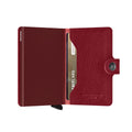 Secrid Miniwallet Veg│art. MVG-ROSSO-BORDEAUX│Pasjeshouder en Portemonnnee│half open