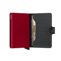 Secrid Miniwallet Cubic│art. MCU-BLACK-RED││Pasjeshouder│half open