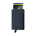 Secrid Slimwallet Matte│art. SM-NIGHTBLUE│Pasjeshouder│voorkant met uitgeschoven pasjes en clip
