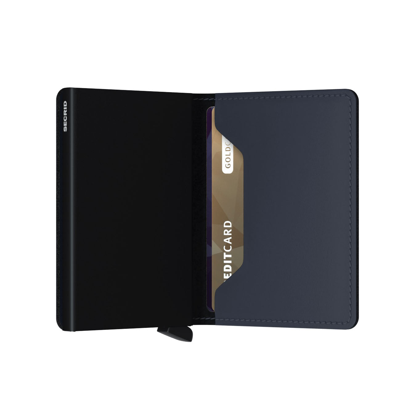 Secrid Slimwallet Matte│art. SM-NIGHTBLUE│Pasjeshouder en Portemonnee│half open