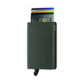 Secrid Slimwallet Original│art. SO-GREEN│Pasjeshouder│voorkant met uiteschoven pasjes en clip