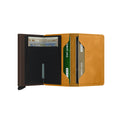 Secrid Slimwallet Vintage│art. SV-OCHRE│Pasjeshouder│geopend met contant geld