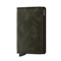 Secrid Slimwallet Vintage│art. SV-OLIVE-BLACK│Pasjeshouder│voorkant met witte achtergrond