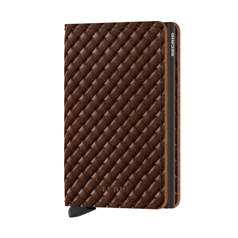 Secrid Slimwallet Basket│art. SBA-BROWN│Pasjeshouder│voorkant met witte achtergrond