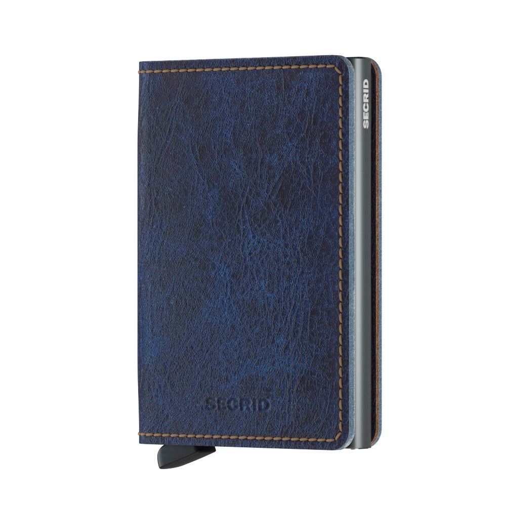Secrid Slimwallet Indigo│art. SIN-5-TITANIUM│Pasjeshouder│voorkant met witte achtergrond