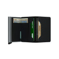 Secrid Slimwallet Optical│art. SOP-BLACK-TITANIUM│Pasjeshouder en Portemonnee│open met contant geld
