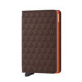 Secrid Slimwallet Optical│art. SOP-BROWN-ORANGE│Pasjeshouder│voorkant met witte achtergrond