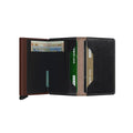 Secrid Slimwallet Saffiano│art. SSA-BROWN│Pasjeshouder│open met contant geld