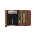 Secrid Slimwallet Saffiano│art. SSA-CARAMEL│Pasjeshouder│geopend met contant geld