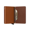 Secrid Slimwallet Saffiano│art. SSA-CARAMEL│Pasjeshouder│half open