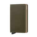 Secrid Slimwallet Saffiano│art. SSA-OLIVE│Pasjeshouder│voorkant met witte achtergrond