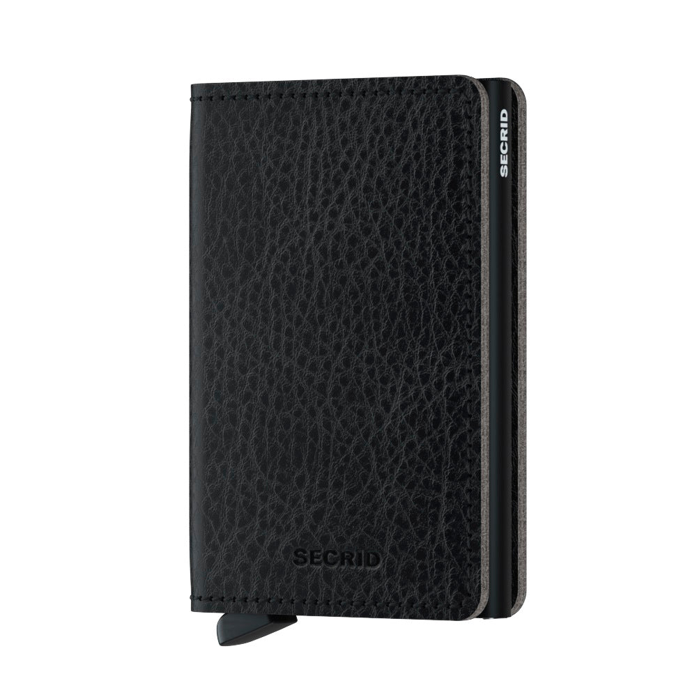 Secrid Slimwallet Veg│art. SVG-BLACK-BLACK│Pasjeshouder│voorkant met witte achtergrond