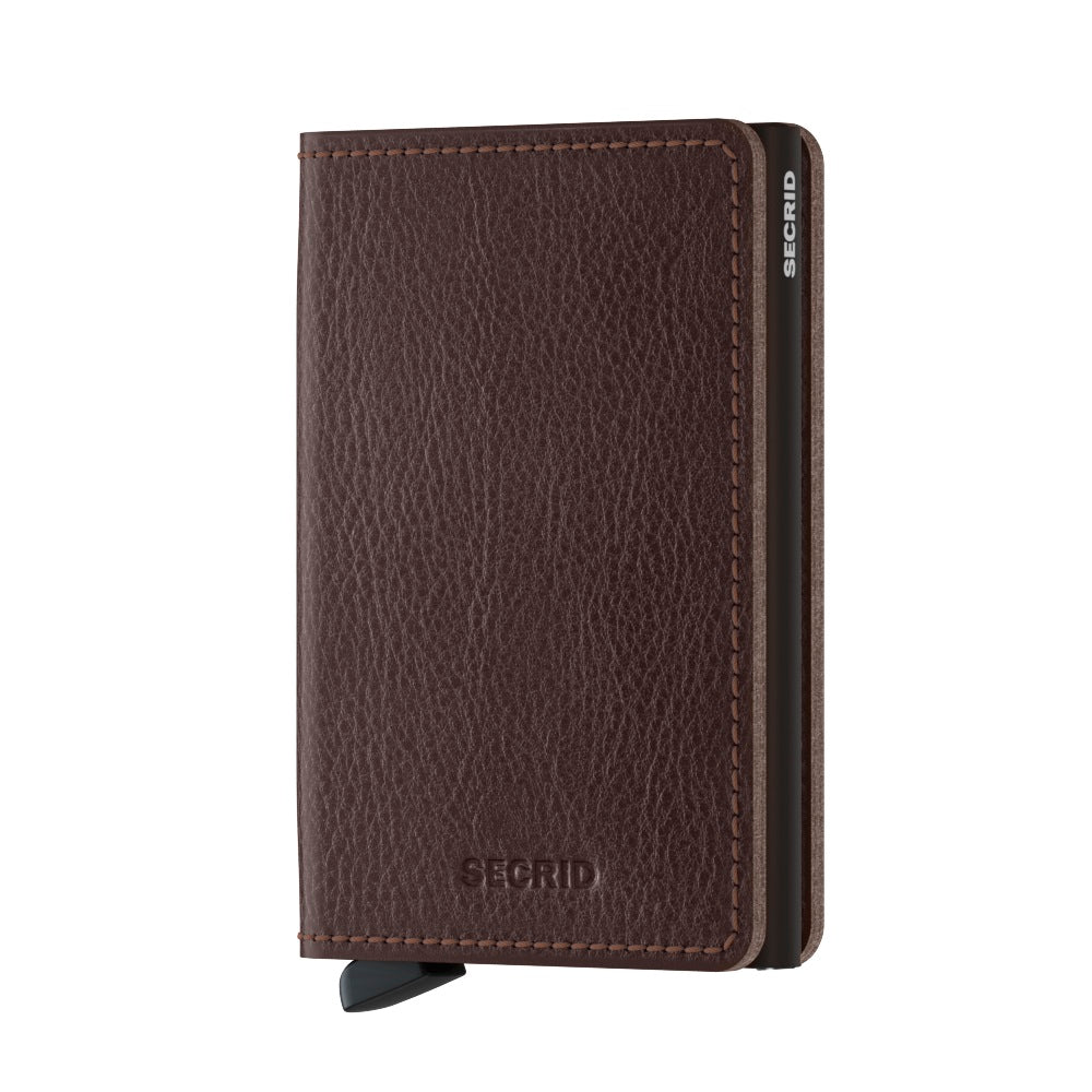 Secrid Slimwallet Veg│art. SVG-ESPRESSO-BROWN│Pasjeshouder│voorkant met witte achtergrond