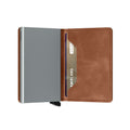 Secrid Slimwallet Vintage│Pasjeshouder│art. SV-COGNAC-SILVER│half open