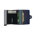 Secrid Twinwallet Veg│art. TVG-NAVY-SILVER│Pasjeshouder en Portemonnee│geopend met contant geld
