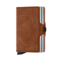 Secrid Twinwallet Vintage│art. TV-COGNAC-SILVER│Pasjeshouder│voorkant met witte achtergrond