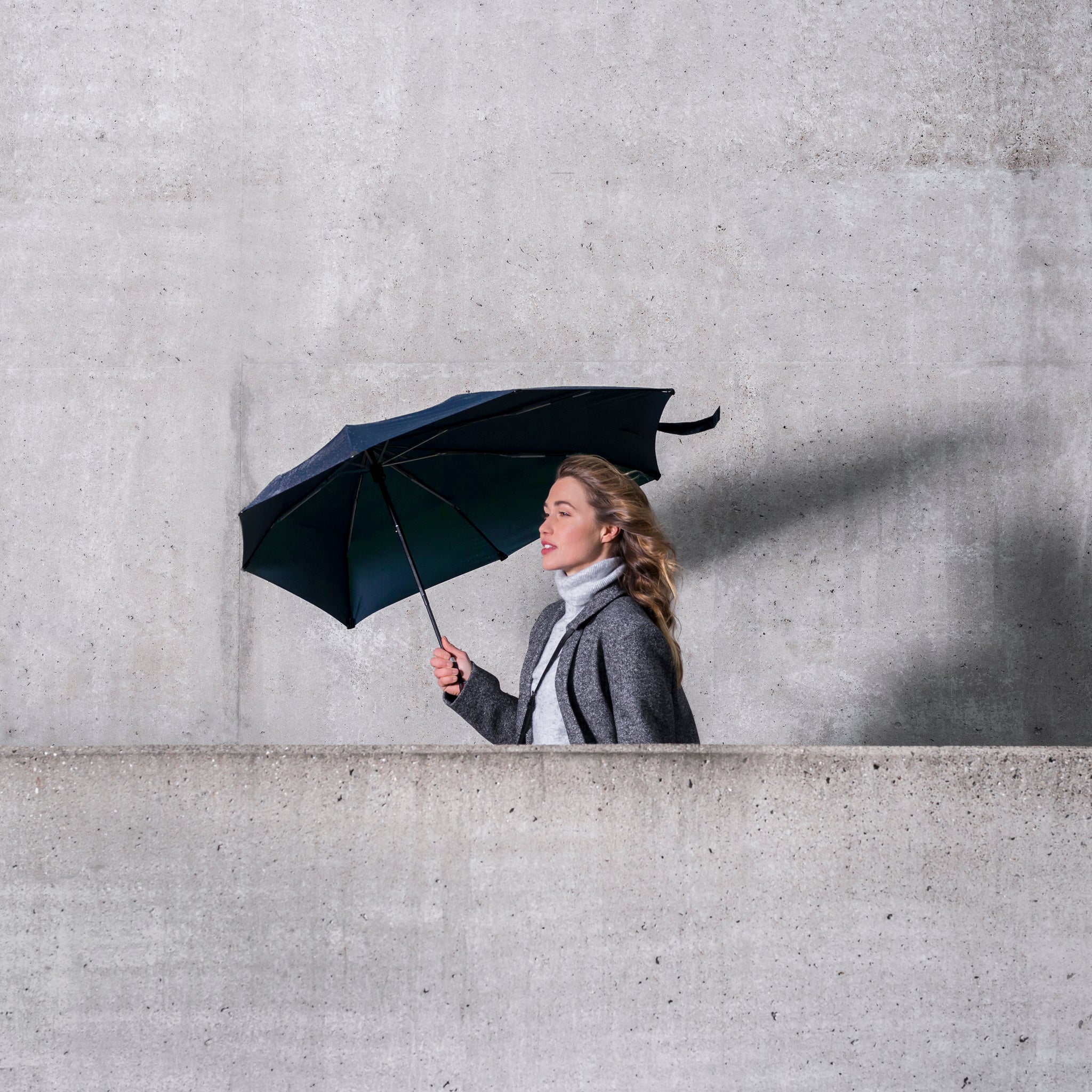 Senz Storm Paraplu Mini│Opvouwbaar│Pure Black│Senz Umbrella│lifestyle mini geopend