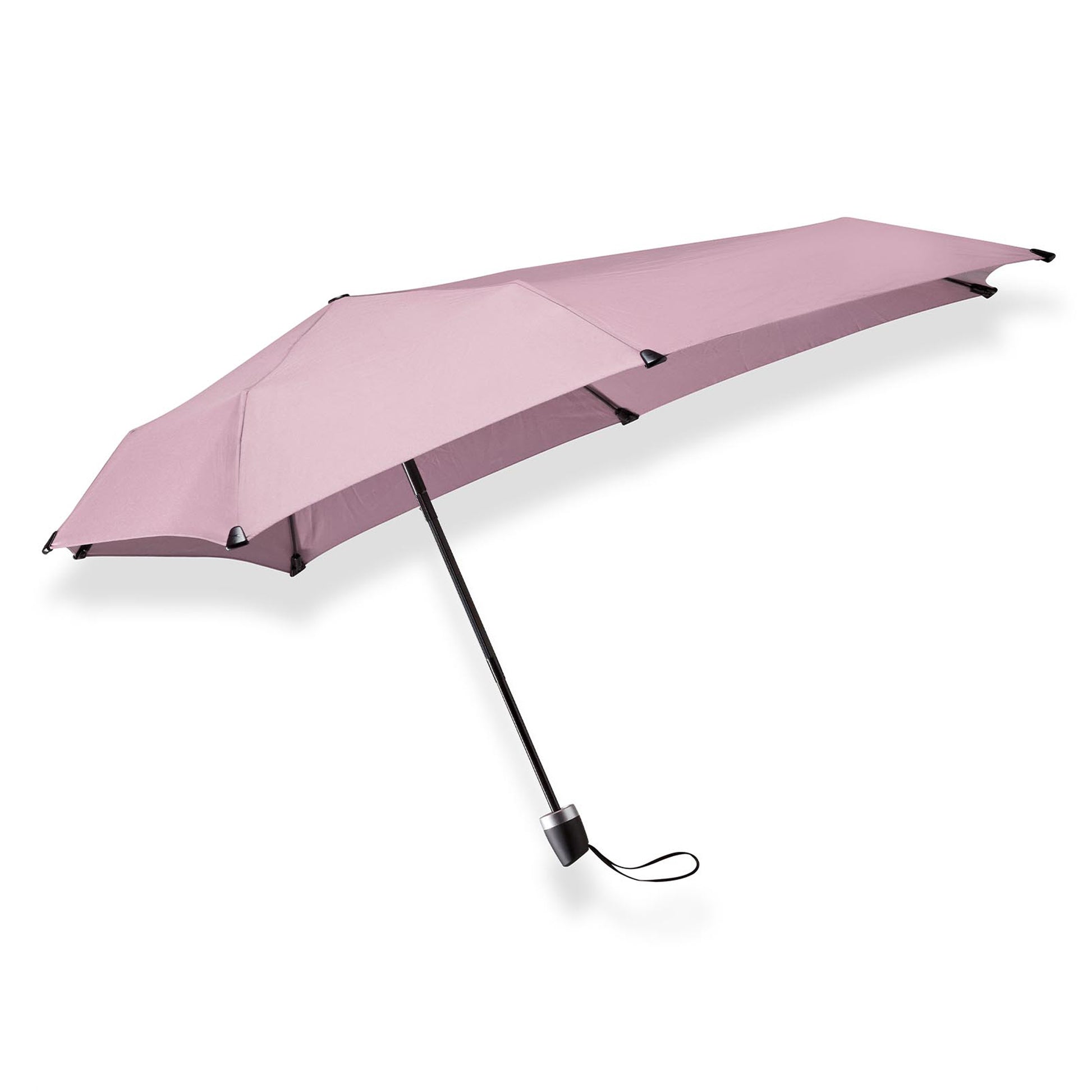 Senz Stormparaplu Mini│Opvouwbaar│Promrose Pink│product foto zijkant open